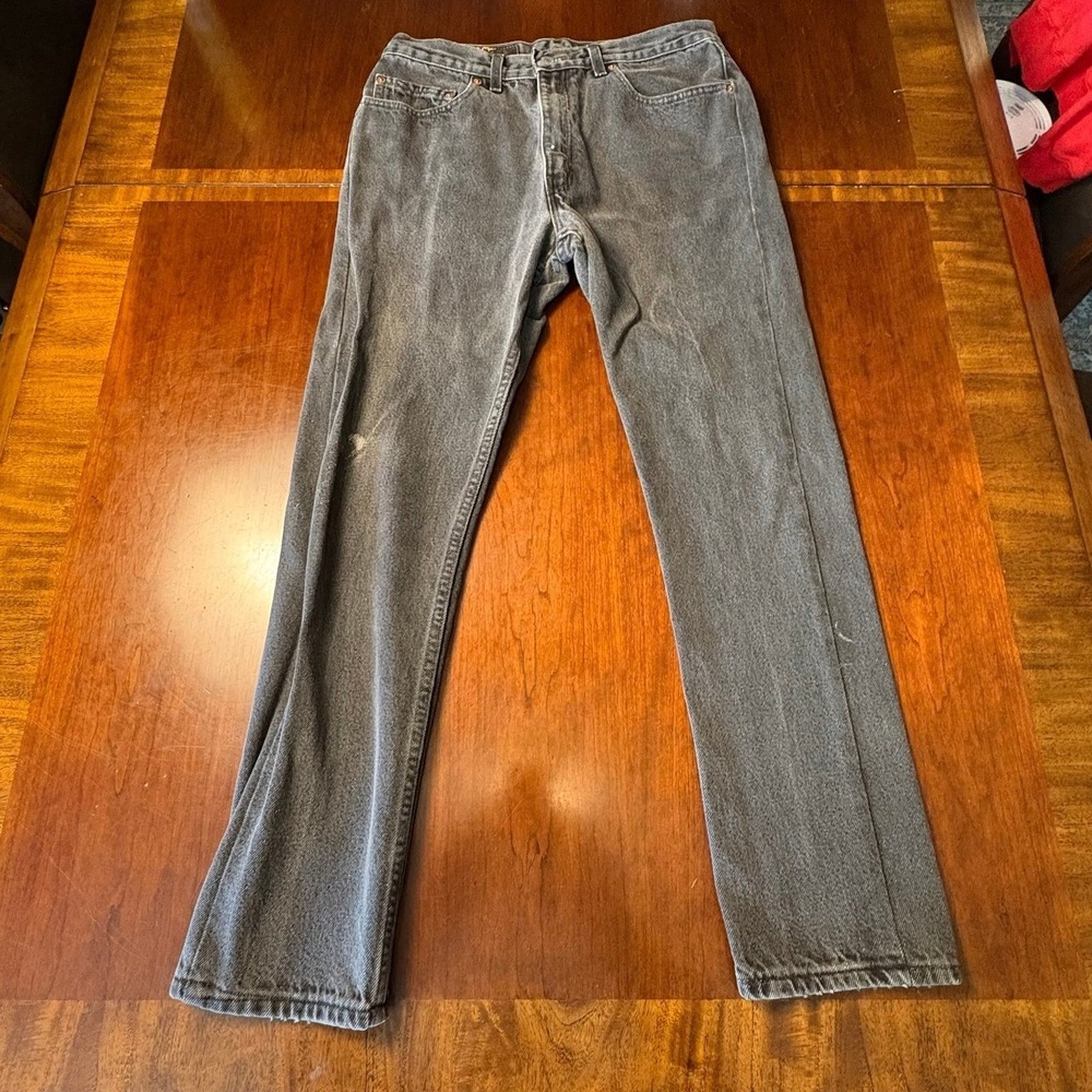 Levi's 505 Regular Fit Black Jeans Men's 33x29